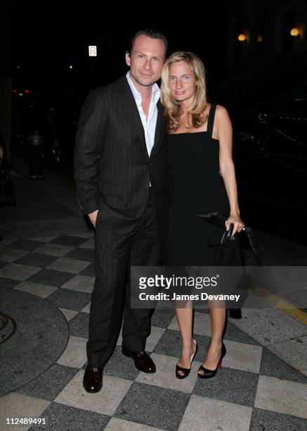 Christian Slater and Holly Wiersma during Harvey Weinstein Hosts a Private Screening of "Bobby" for Senators Obama and Schumer - After Party at Plaza...