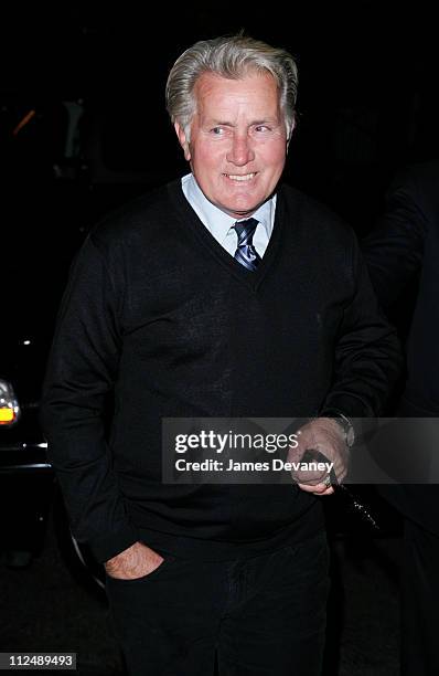 Martin Sheen during Harvey Weinstein Hosts a Private Screening of "Bobby" for Senators Obama and Schumer - After Party at Plaza Athenee in New York...