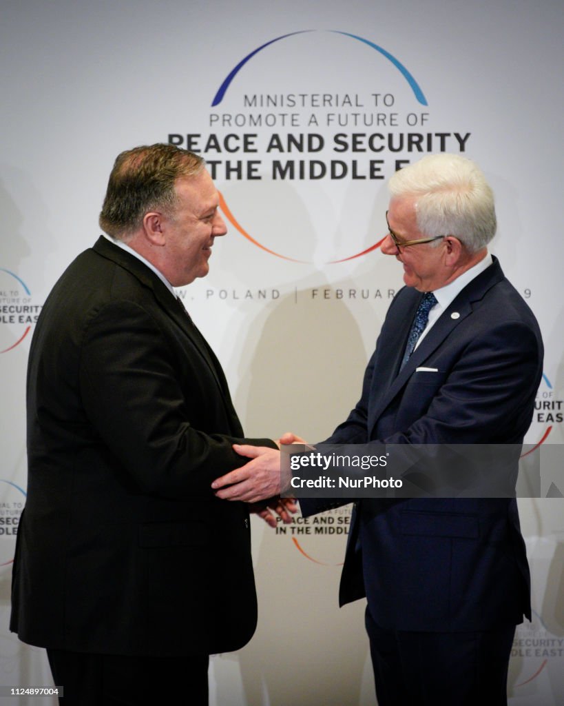 Press Conference Mike Pompeo And Polish FM