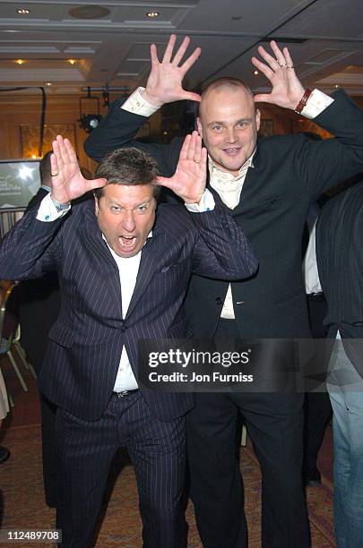 Neil Fox and Al Murray during The 2005 95.8 Capital FM Awards - Show and Awards at The Royal Lancaster Hotel in London, United Kingdom.