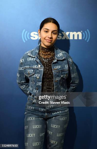 Singer/songwriter Alessia Cara visits Mash Up at SiriusXM Studios on February 14, 2019 in New York City.