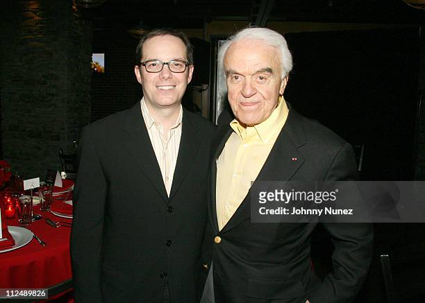 Tom Calderone and Jack Valenti during Vh1 Global Fund Dinner at Stout NYC in New York City, New York, United States.