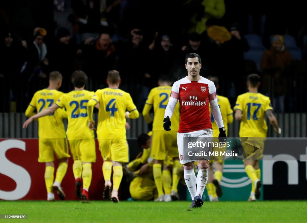 BATE Borisov v Arsenal - UEFA Europa League Round of 32: First Leg
