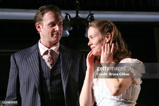 Curtain Call with Josh Lucas and Sarah Paulson during "The Glass Menagerie" Opening Night on Broadway at Ethel Barrymore Theatre & Bryant Park Grill...
