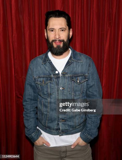 Adult film actor Tommy Pistol poses in the press room at the 2019 AVN Adult Entertainment Expo at the Hard Rock Hotel & Casino on January 25, 2019 in...