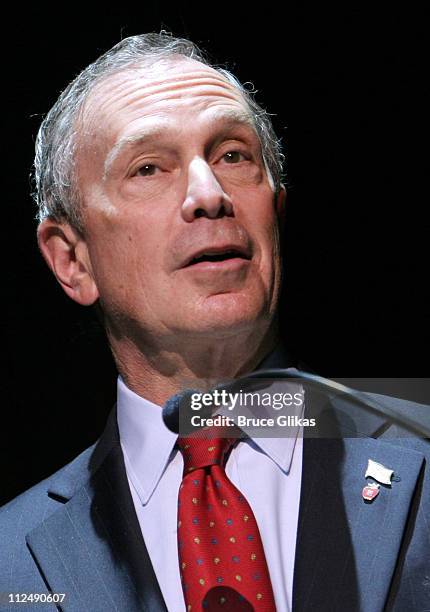 New York City Mayor Michael Bloomberg during Jerry Orbach Memorial Celebration at The Richard Rogers Theater in New York City, New York, United...