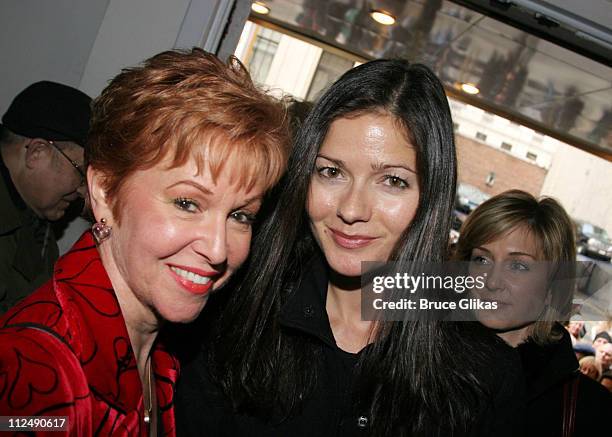 Elaine Orbach and Jill Hennessy during Jerry Orbach Memorial Celebration at The Richard Rogers Theater in New York City, New York, United States.