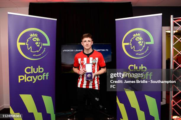 Gamer Tag 'LP Rusher X ' winner of the Xbox tournament for Southampton FC pictured for the ePremier League tournament held at St Mary's Stadium on...