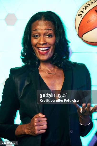 Former WNBA player, Swin Cash poses for a portrait during the 2019 NBA All-Star circuit on February 14, 2019 at the Sheraton Hotel in Charlotte,...