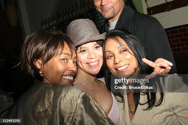 Angela Bassett, Rosie Perez and Wanda De Jesus during Neil Labute's "This Is How It Goes" Opening Night - After Party - Inside at B-Bar in New York...