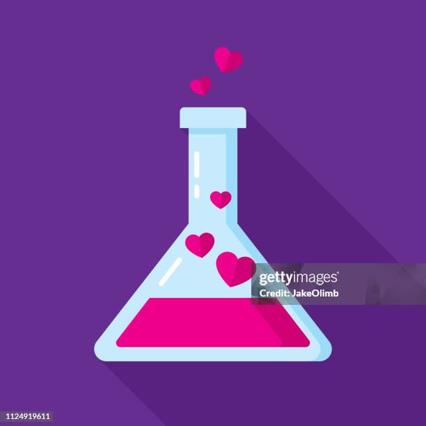 love potion icon flat - love potion stock illustrations