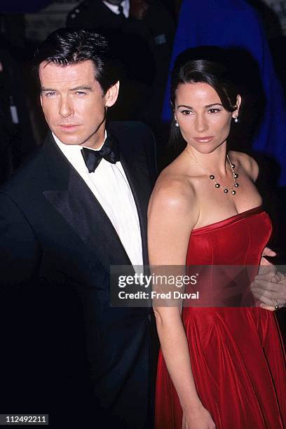 Pierce Brosnan and Keely Shaye Smith during GoldenEye - UK Film Premiere - November 1, 1995 at Leicester Square in London, Great Britain.
