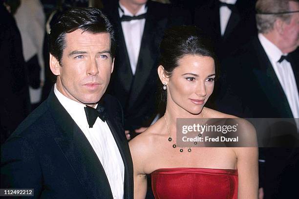 Pierce Brosnan and Keely Shaye Smith during GoldenEye - UK Film Premiere - November 1, 1995 at Leicester Square in London, Great Britain.