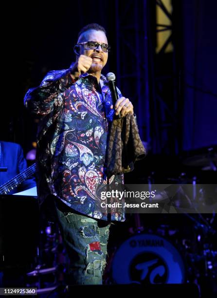 Sinbad speaks onstage at the Yamaha All-Star Concert during the 2019 NAMM Show at the Anaheim Convention Center on January 25, 2019 in Anaheim,...