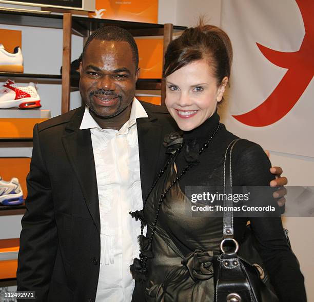 Isaac Daniel and Kiersten Warren during Mercedes-Benz Spring 2007 L.A. Fashion Week at Smashbox Studios - The Isaac Daniel Footwear Collection - Day...