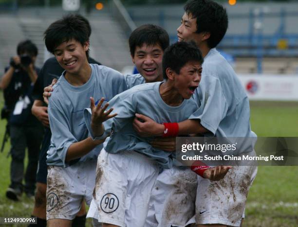 Final match of Addidas+Challenge 2006 at Mong Kok Stadium. Winner team Peter Pan, Hung Jing-yip, Leung Kwun-chung and Lo Kong-wai Lau Cheuk-hin...