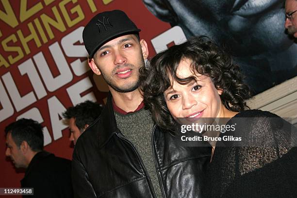 Rosie Perez and boyfriend William during "Julius Caesar" on Broadway - Arrivals - April 3, 2005 at The Belasco Theater in New York City, New York,...