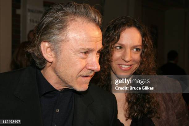 Harbey Keitel and wife Daphna Kastner during "Julius Caesar" on Broadway - Arrivals - April 3, 2005 at The Belasco Theater in New York City, New...