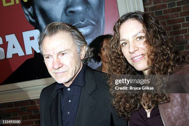 Harvey Keitel and wife Daphna Kastner during "Julius Caesar" on Broadway - Arrivals - April 3, 2005 at The Belasco Theater in New York City, New...