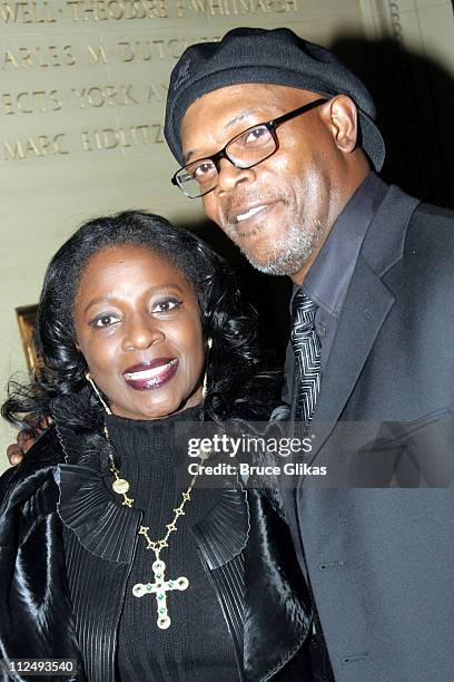 Samuel L Jackson and wife LaTanya Richardson during Opening Night Party for "Julius Caesar" on Broadway at Gotham Hall in New York City, New York,...