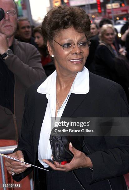 Dionne Warwick during "On Golden Pond" Opening Night on Broadway - Arrivals at The Cort Theater in New York City, New York, United States.