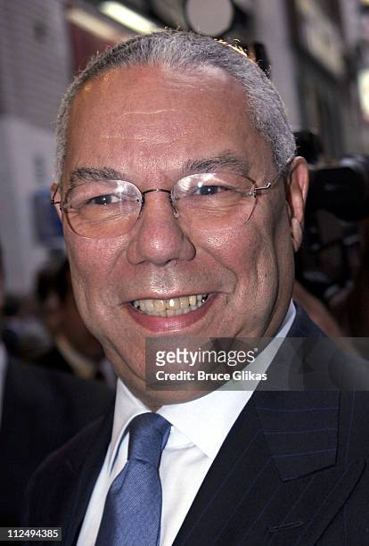Colin Powell during "On Golden Pond" Opening Night on Broadway - Arrivals at The Cort Theater in New York City, New York, United States.