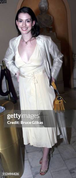 Anne Hathaway during "On Golden Pond" Opening Night on Broadway - Arrivals at The Cort Theater in New York City, New York, United States.