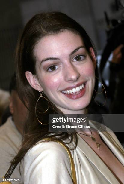 Anne Hathaway during "On Golden Pond" Opening Night on Broadway - Arrivals at The Cort Theater in New York City, New York, United States.