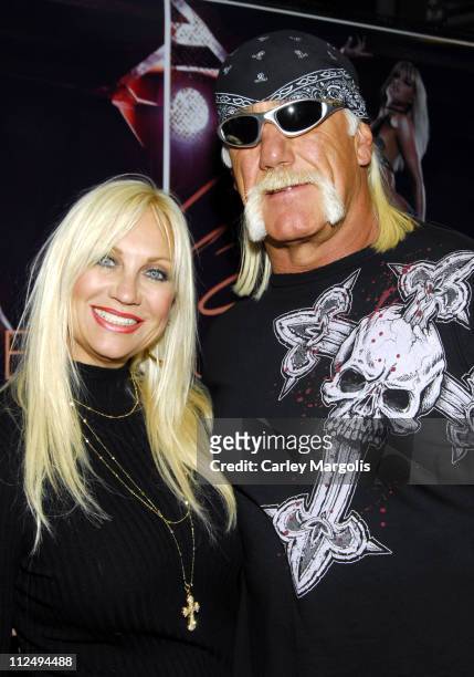 Linda Hogan and Hulk Hogan during Brooke Hogan Signs Her New CD "Undiscovered" - October 24, 2006 at FYE in New York City, New York, United States.