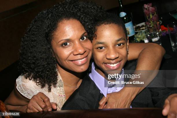 Audra McDonald and Alexander Mitchell during "On Golden Pond" Opening Night on Broadway - Curtain Call and After Party at The Cort Theater and Blue...