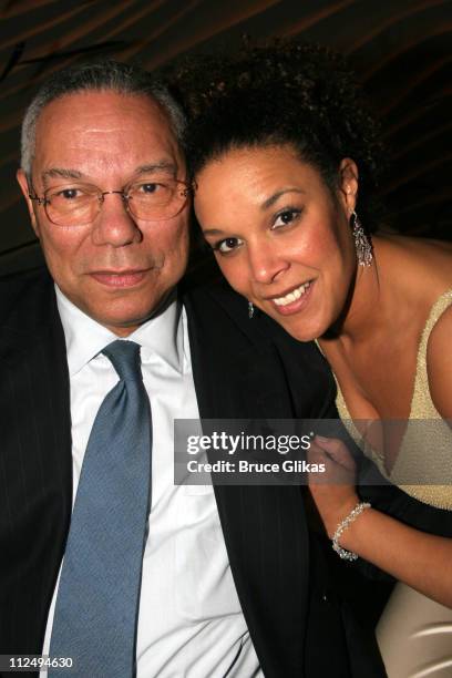 Colin Powell and Linda Powell during "On Golden Pond" Opening Night on Broadway - Curtain Call and After Party at The Cort Theater and Blue Fin in...