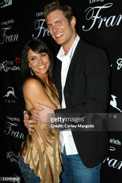 Danielle Kirlin and husband Ryan McPartlin during Fran Drescher Celebrates The Premiere of "Living With Fran" Sponsored by Pureromance.com at Cain in...