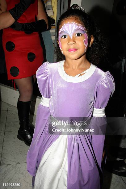 Aoki Lee Simmons during Baby Phat Kids Halloween Party at Phat Farm Store in New York City, New York, United States.