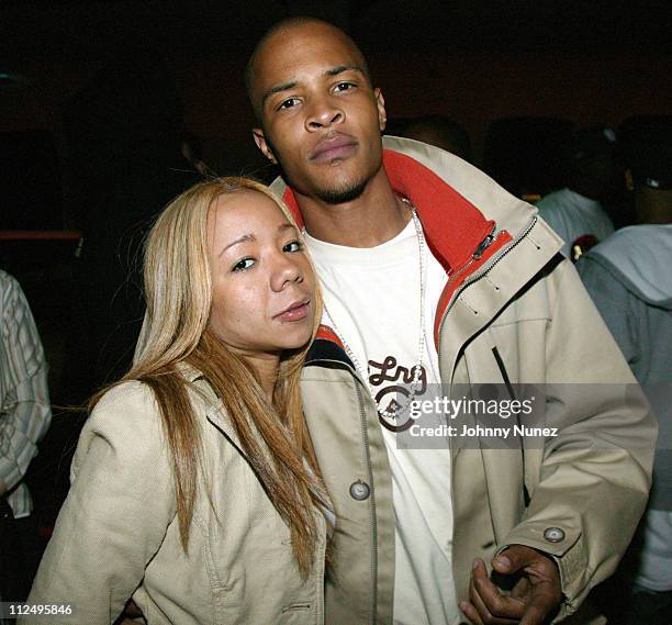 Tiny and T.I. During Baby Celebrates the Launch of His New Lugz Shoe Line "Rock Star" at Bed in New York City, New York, United States.