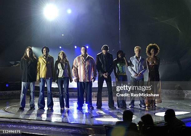 "American Idol" Season 4 - Top 8 Finalists, Bo Bice from Helena, Alabama, Anwar Robinson from Newark, New Jersey, Carrie Underwood from Checotah,...