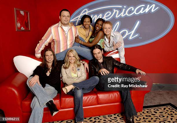 "American Idol" Season 4 - Top 7 Finalists, Scott Savol from Cleveland, Ohio, Anwar Robinson from Newark, New Jersey, Vonzell Solomon from Fort...