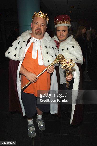 Kyle Gass and Jack Black during "Tenacious D in the Pick of Destiny" World Premiere - Foyer at Vue West End in London, Great Britain.