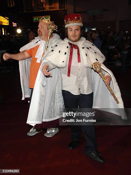 Kyle Gass and Jack Black during "Tenacious D in the Pick of Destiny" World Premiere - Foyer at Vue West End in London, Great Britain.