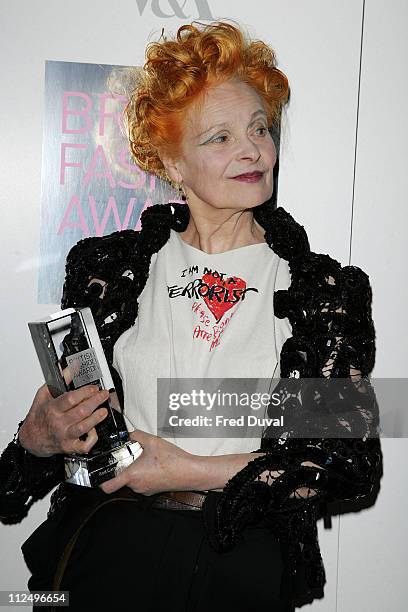 Vivienne Westwood won award for Red Carpet Designer