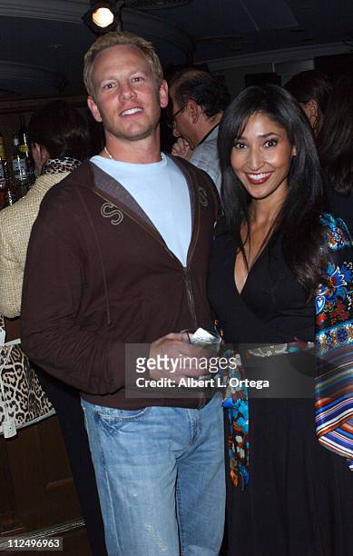 Ian Ziering and Bettina Bush during "Beverly Hills 90210" and "Melrose Place" The Complete First Seasons DVD Launch Party - After Party at The...