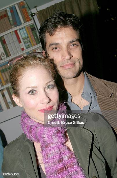 Christina Applegate and husband Johnathon Schaech during Christina Applegate's Broadway Debut in "Sweet Charity" - After Party at The Dream Hotel...