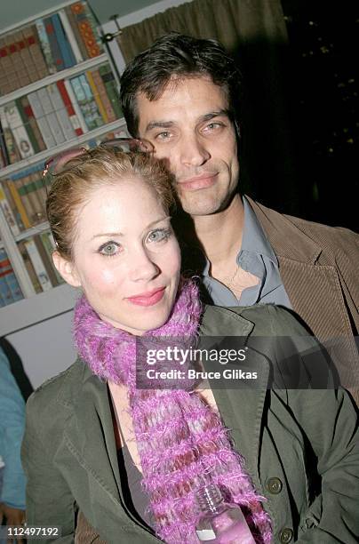 Christina Applegate and husband Johnathon Schaech during Christina Applegate's Broadway Debut in "Sweet Charity" - After Party at The Dream Hotel...