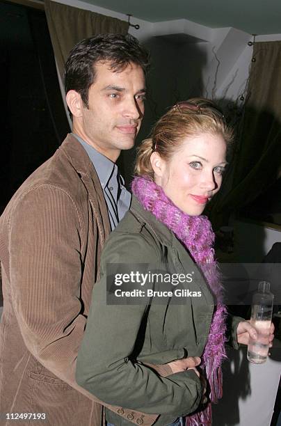 Christina Applegate and husband Johnathon Schaech during Christina Applegate's Broadway Debut in "Sweet Charity" - After Party at The Dream Hotel...