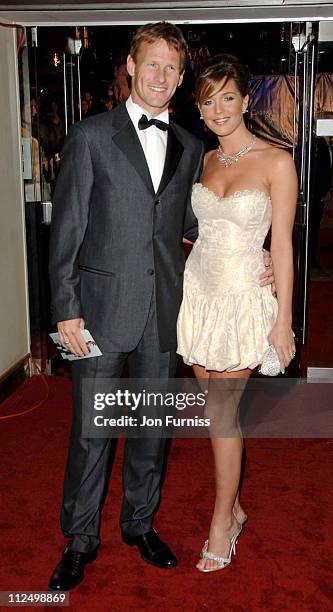 Teddy Sheringham and Danielle Lloyd during "Casino Royale" World Premiere - Inside Arrivals at Odeon Leicester Square in London, Great Britain.