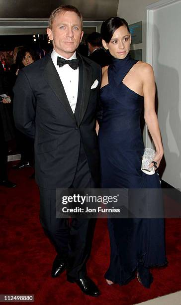 Daniel Craig and Satsuki Mitchell during "Casino Royale" World Premiere - Inside Arrivals at Odeon Leicester Square in London, Great Britain.