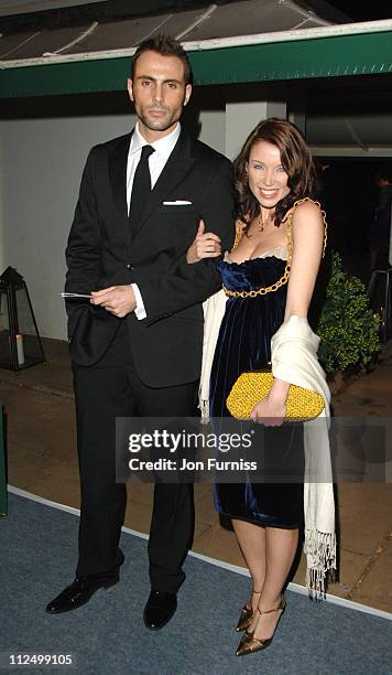 Dannii Minogue and guest during "Casino Royale" World Premiere - After Party Inside at Berkeley Square in London, Great Britain.