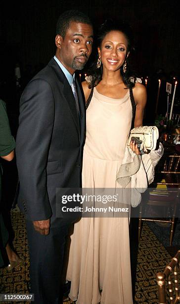 Chris Rock and Malaak Rock during NAACP 20th Annual Equal Justice Awards Dinner at Hilton Grand Ballroom in New York City, New York, United States.