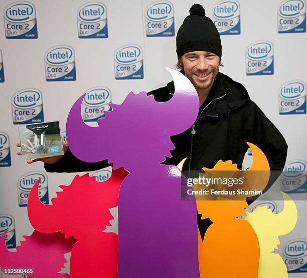 Jay Kay during Jay Kay Intel Promotion Launch - Photocall at PC World Tottenham Court Road in London, Great Britain.