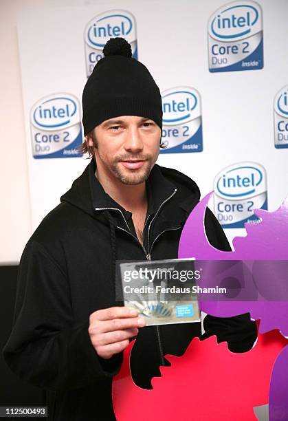 Jay Kay during Jay Kay Intel Promotion Launch - Photocall at PC World Tottenham Court Road in London, Great Britain.