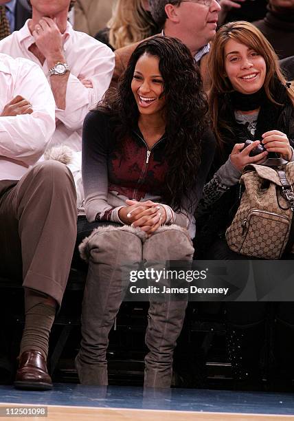 Ciara during Celebrity Sighting at Houston Rockets vs. New York Knicks Game - November 20, 2006 at Madison Square Garden in New York City, New York,...